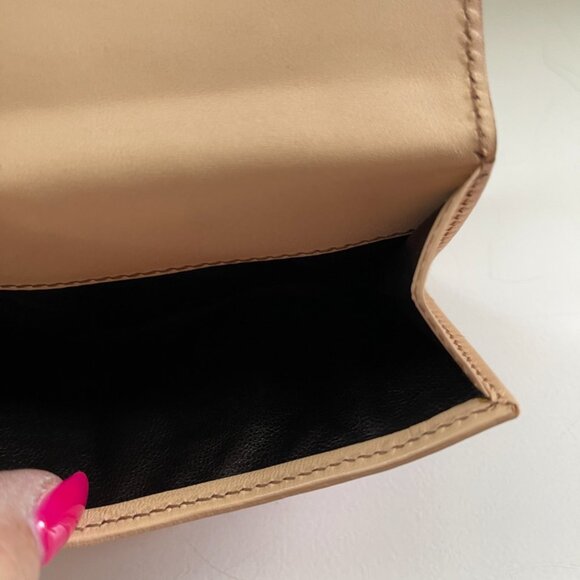 GUCCI Bamboo Tri-Fold Wallet Striped Turn Lock Very Good Condition - Picture 6 of 9